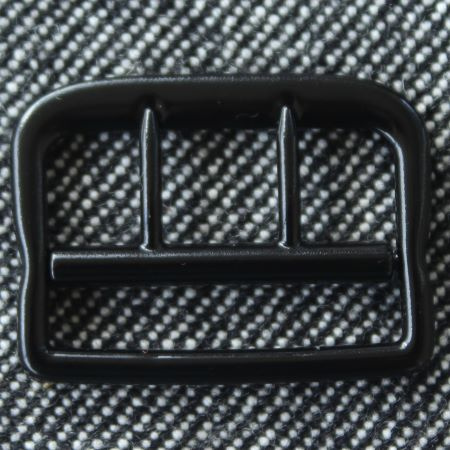 2 prong black enamel buckle